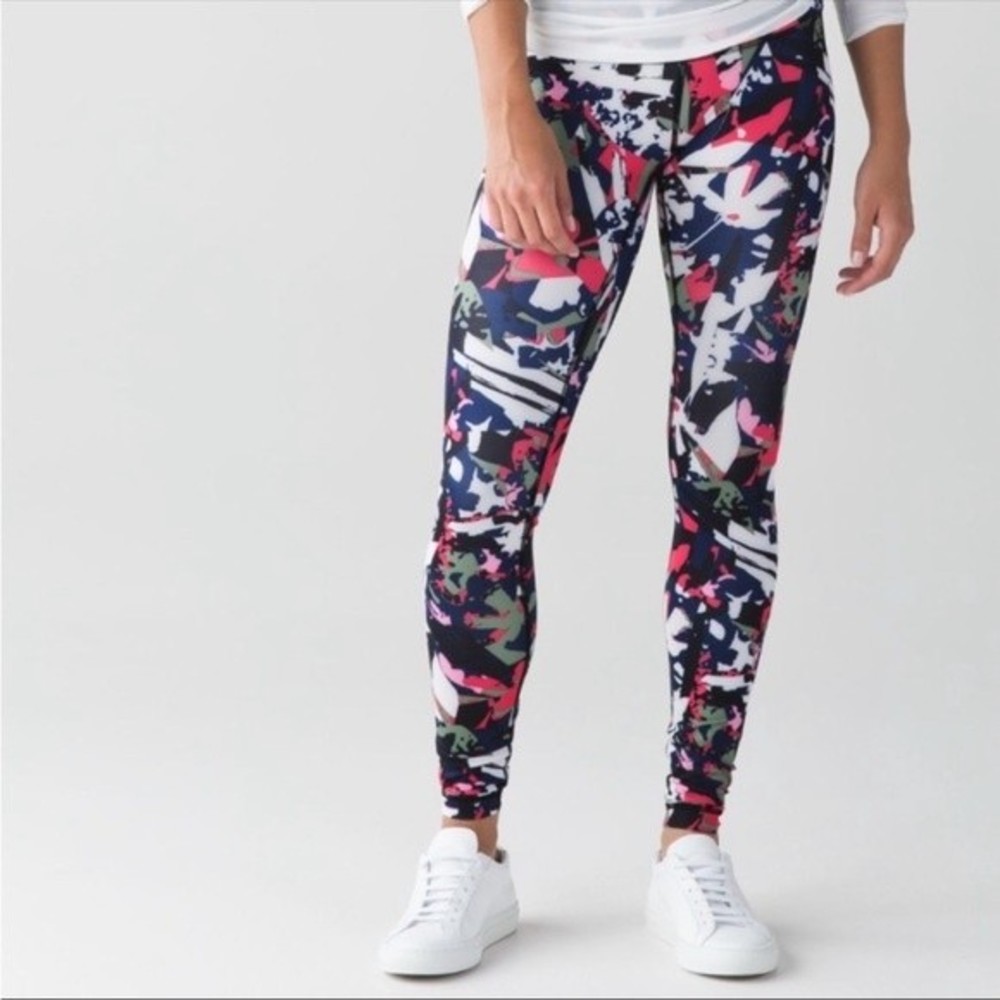 Lululemon Wunder Under Pant III Full-On Luxtreme Pop Cut Multi size 4 -run small